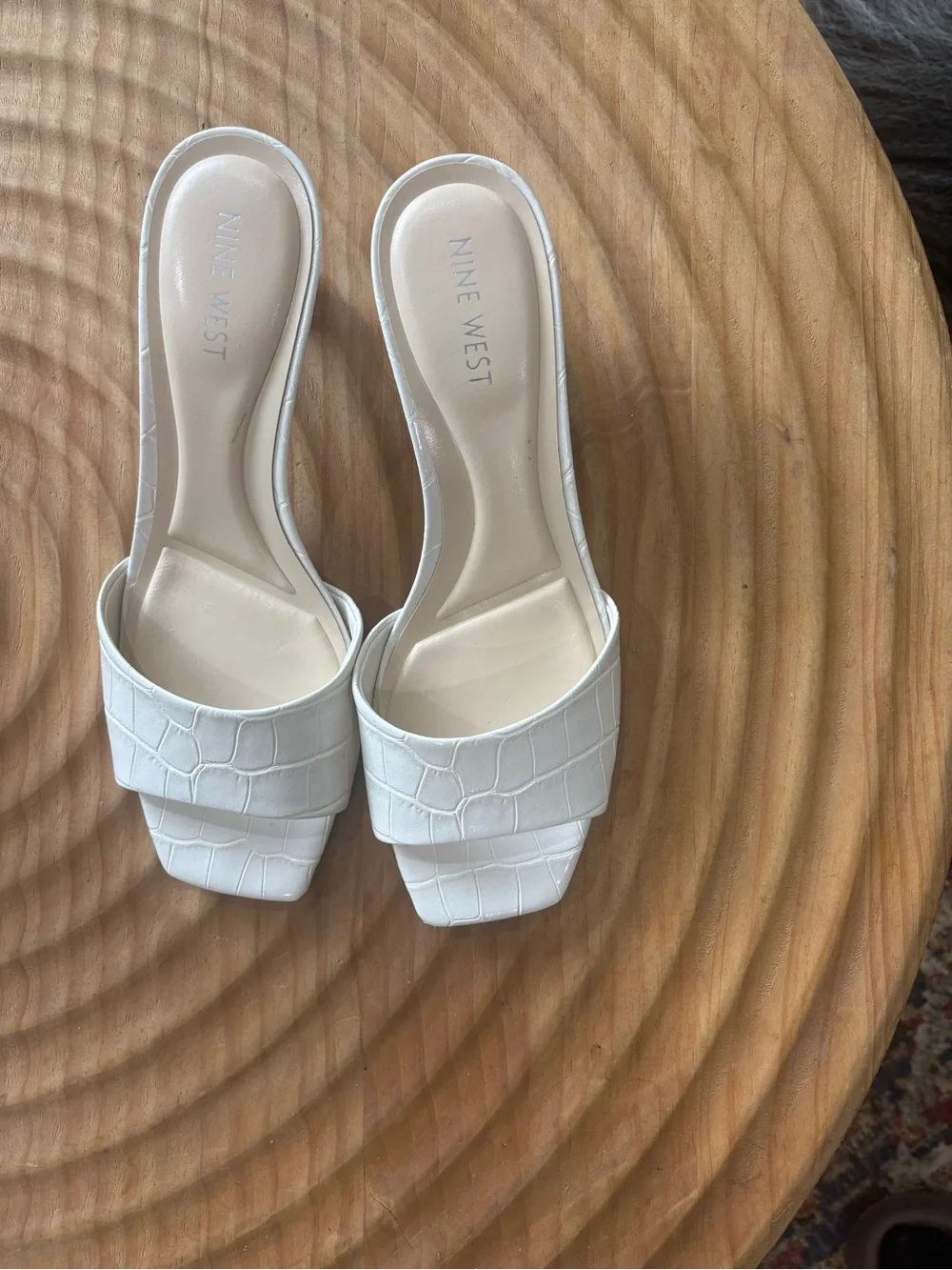 Nine West White Kitten Heels
